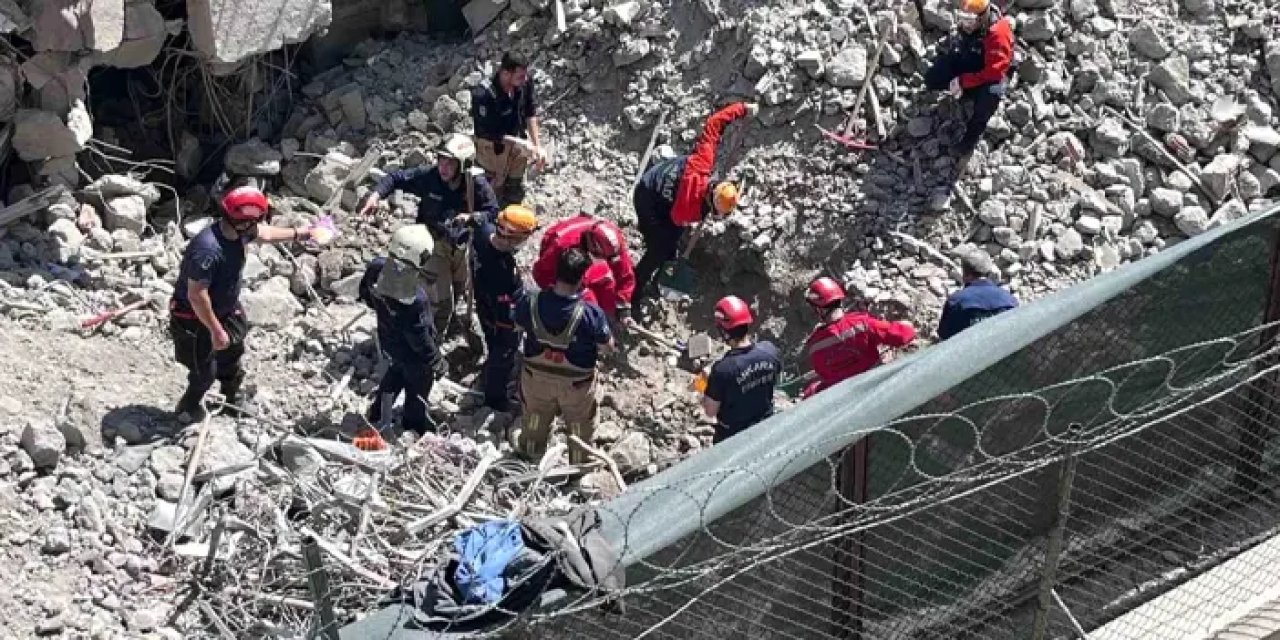 Ankara'da istinat duvarı çöktü! 1 işçiden acı haber
