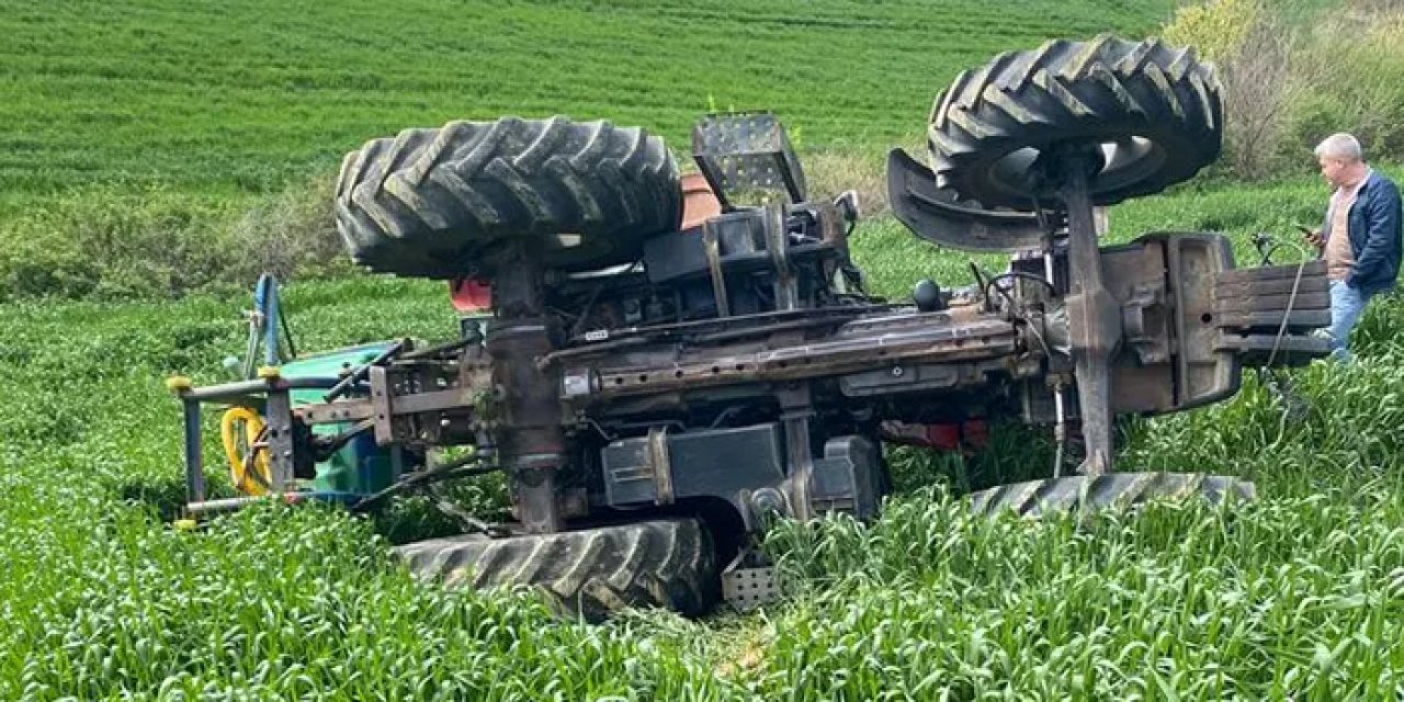 Edirne'de devrilen traktörün altında kalan 68 yaşındaki kişi hayatını kaybetti