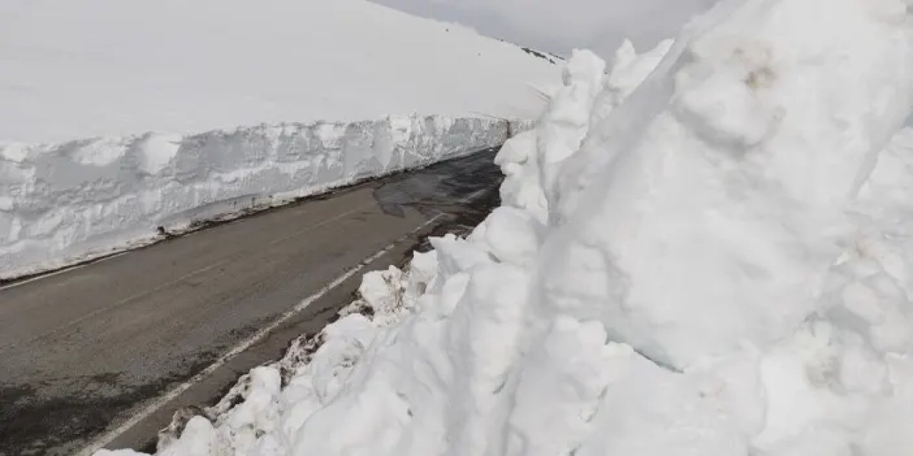 Ardahan'da kar insan boyunu aştı