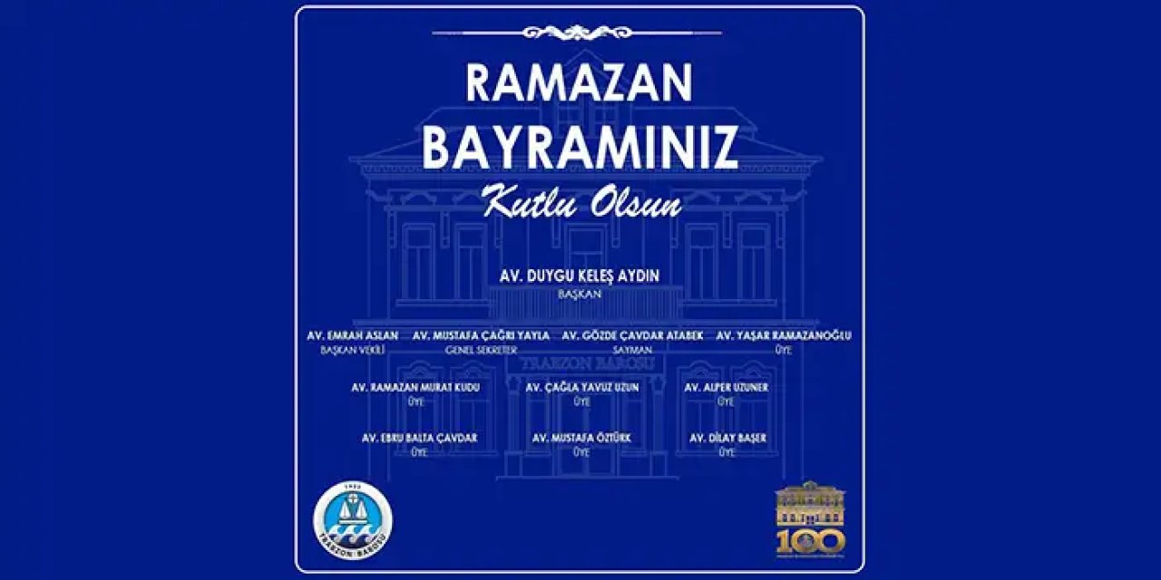 Trabzon Barosu Ramazan bayramı mesajı - 2024