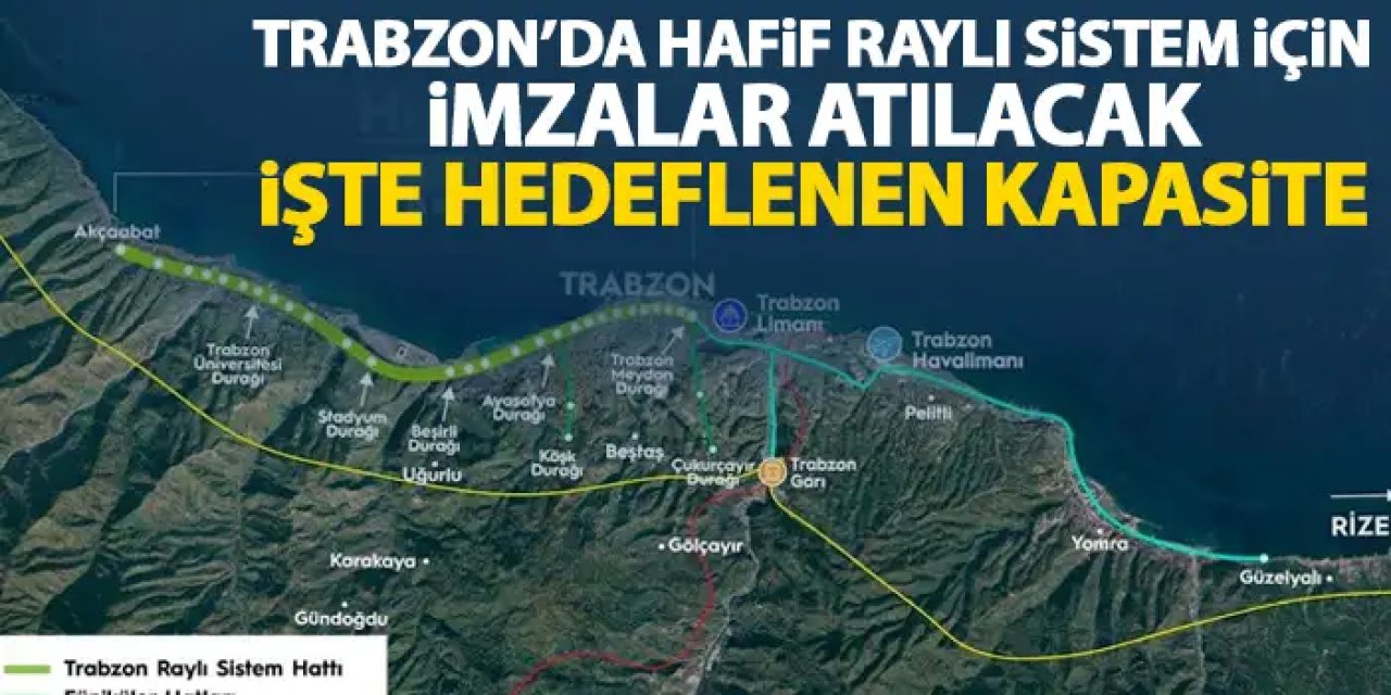 Trabzon'da hafif raylı sistemde imzalar atılacak! İşte hedeflenen kapasite