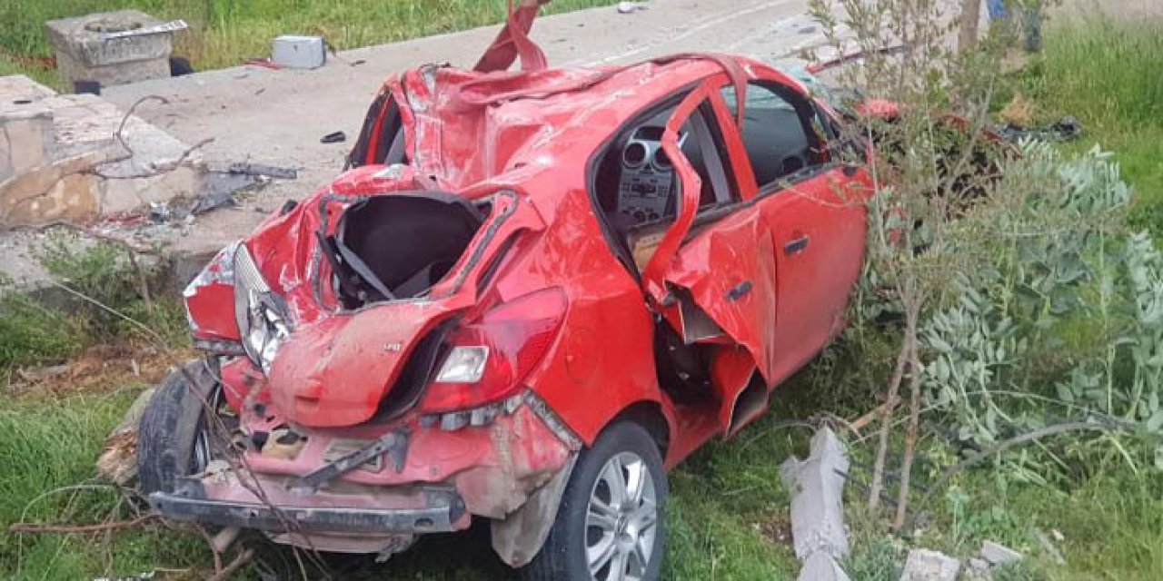 Samsun'da otomobil evin avlusuna uçtu: 2 ağır yaralı