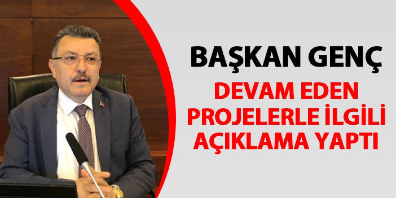 Trabzon Büyükşehir Belediye Başkanı Genç devam eden projeler için konuştu