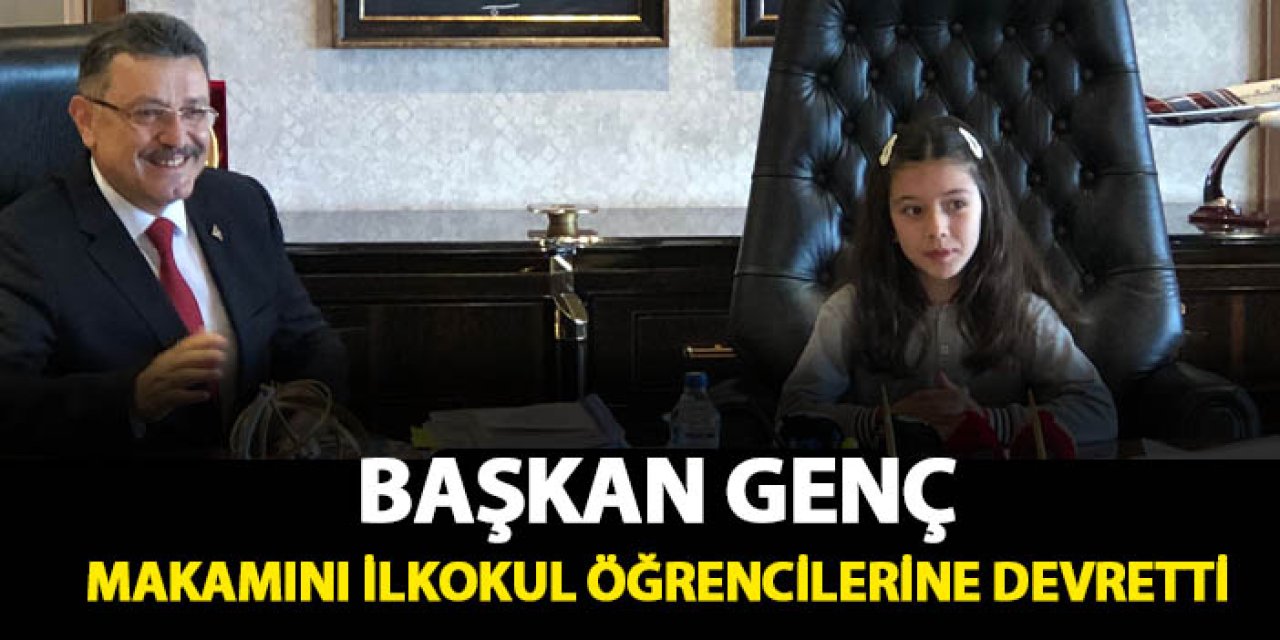 Trabzon'da Başkan Genç koltuğunu ilkokul öğrencisine devretti