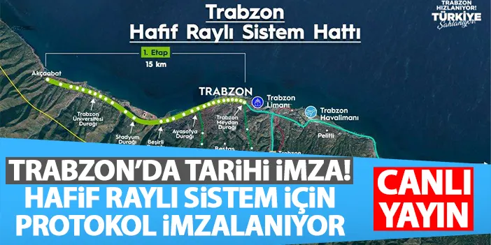 CANLI YAYIN - Trabzon'da tarihi imza! Hafif raylı sistem için imzalar atılıyor