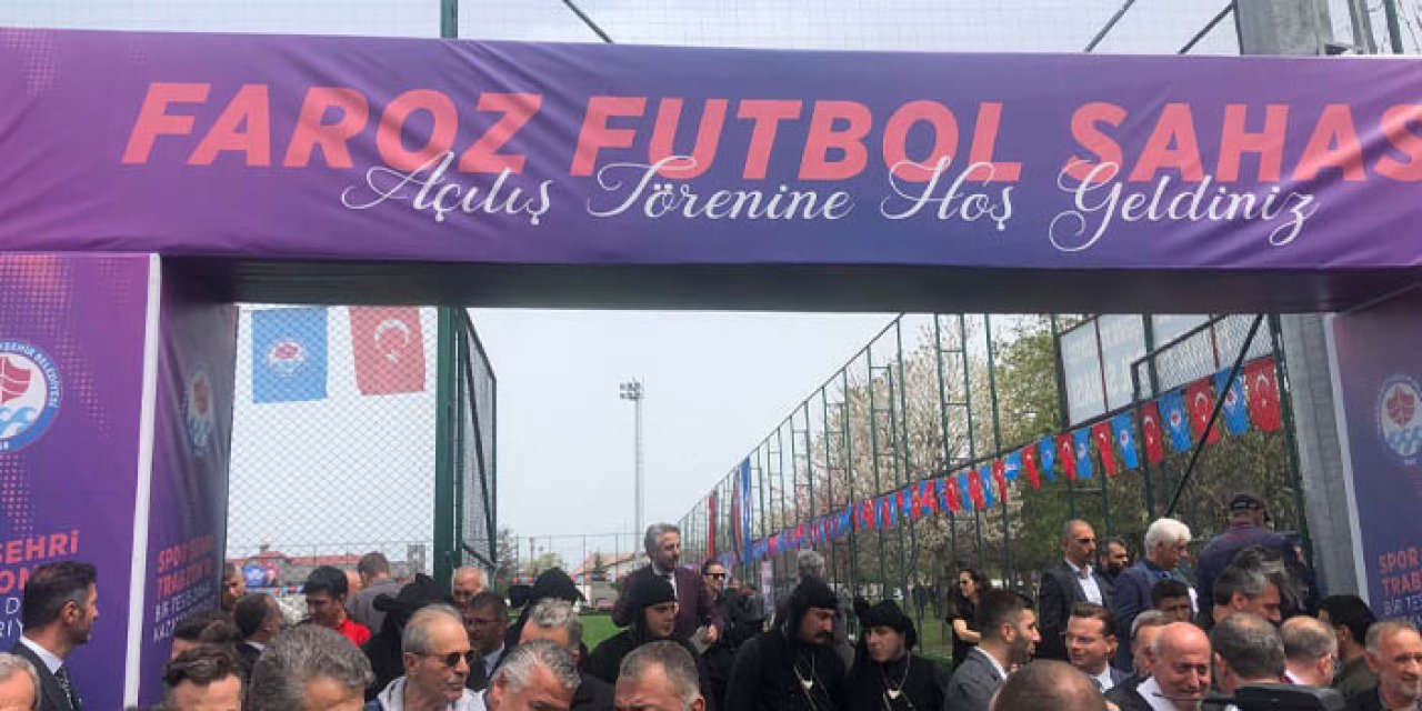Trabzon'da Faroz Futbol Sahası yeniden hizmete açıldı