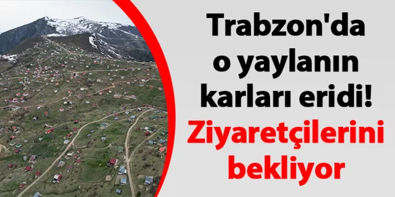 Trabzon'da o yaylanın karları eridi! Ziyaretçilerini bekliyor