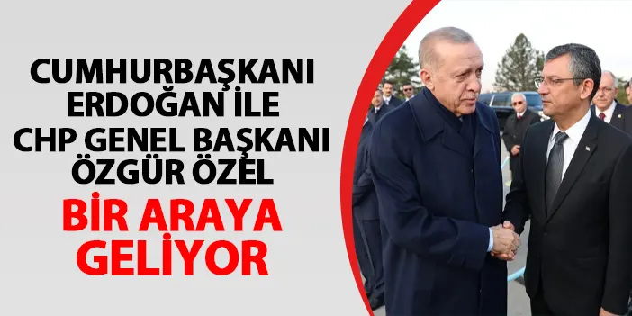 Cumhurbaşkanı Erdoğan ile CHP Genel Başkanı Özel bir araya geliyor