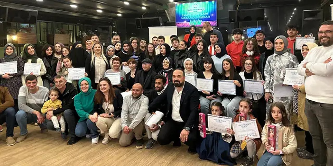 Samsun'da gönüllülere teşekkür belgesi