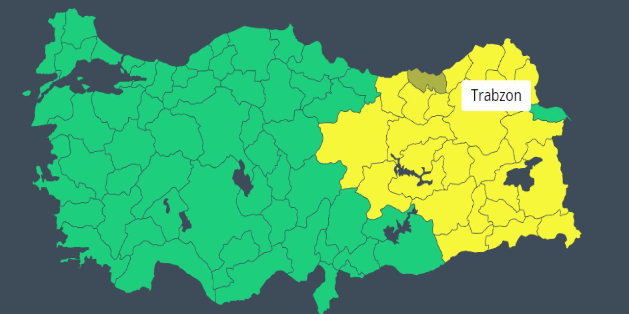 Meteoroloji'den Trabzon ve 24 ile "sarı kod" uyarısı