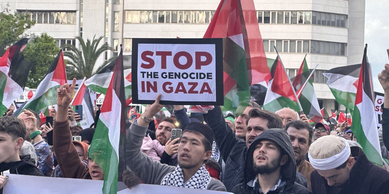 Samsun'da Filistin'e destek yürüyüşü