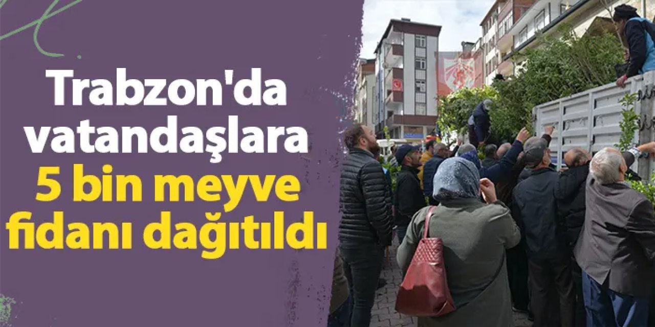 Trabzon'da vatandaşlara 5 bin meyve fidanı dağıtıldı
