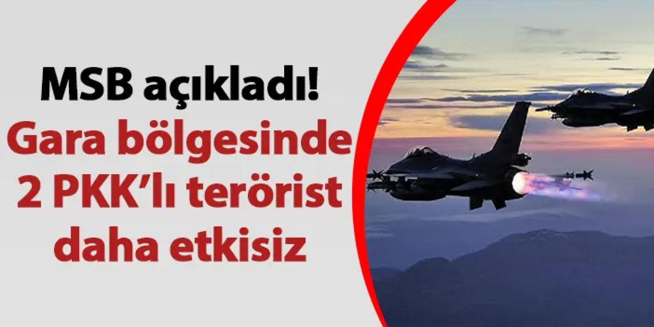 MSB açıkladı! Gara bölgesinde 2 PKK’lı terörist daha etkisiz