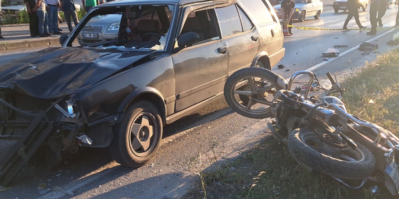 Samsun'da otomobille motosiklet çarpıştı! 1 ölü