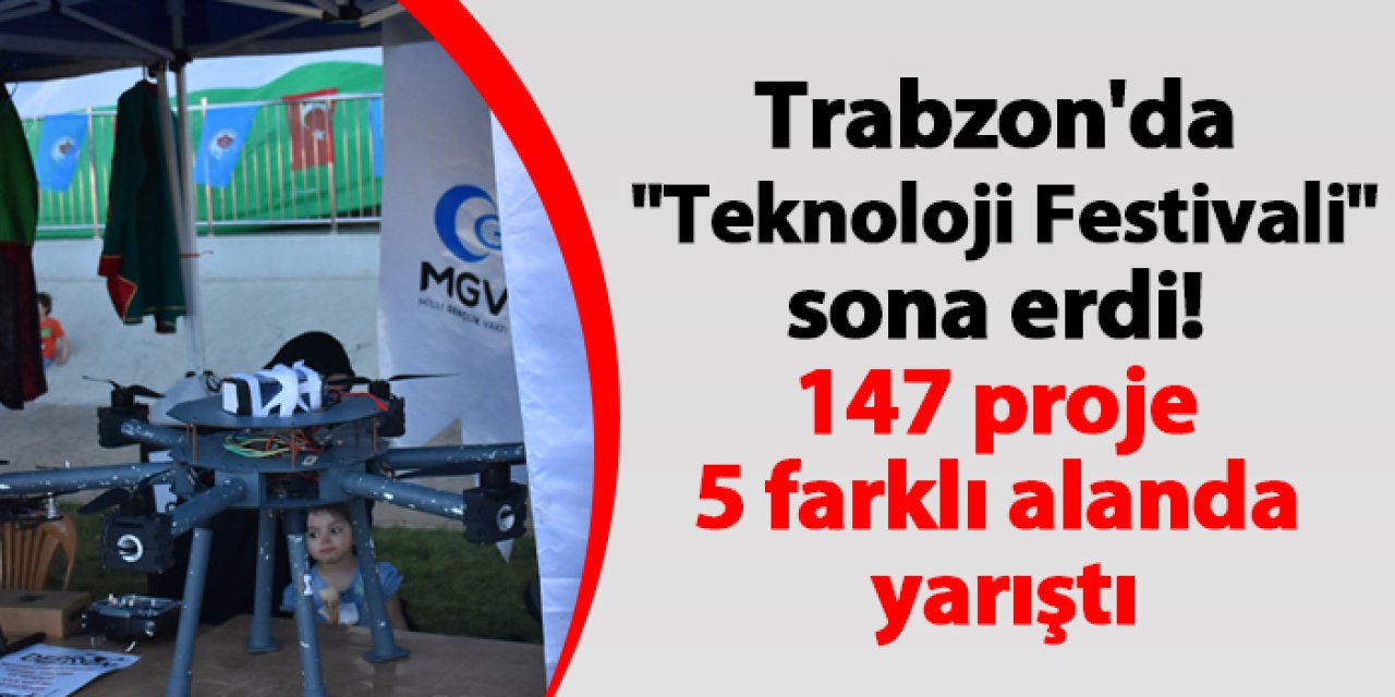 Trabzon'da "Teknoloji Festivali" sona erdi!  147 proje 5 farklı alanda yarıştı