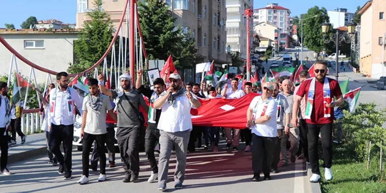 Samsun'da 'Özgür Filistin' yürüyüşü