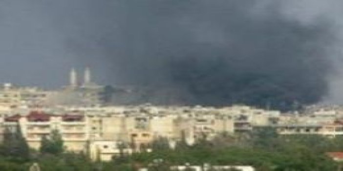 Halep'ten dumanlar yükseliyor