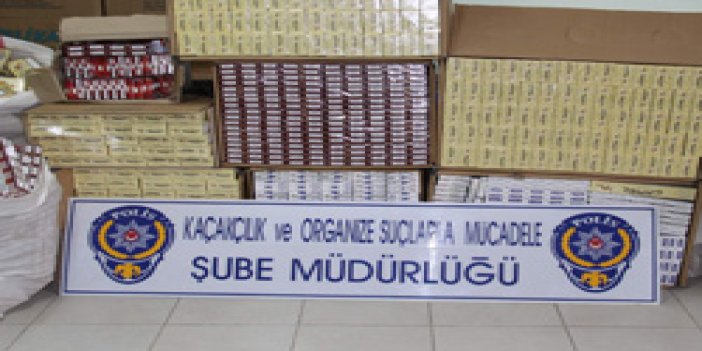 Trabzon'da bin 100 paket sigara