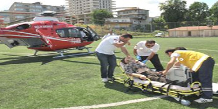 Ambulans helikopter hayat kurtardı