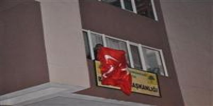BDP binasına Türk bayrağı astılar