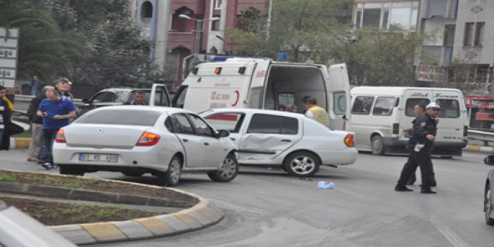 Trabzon Çömlekçi'de korkutan kaza