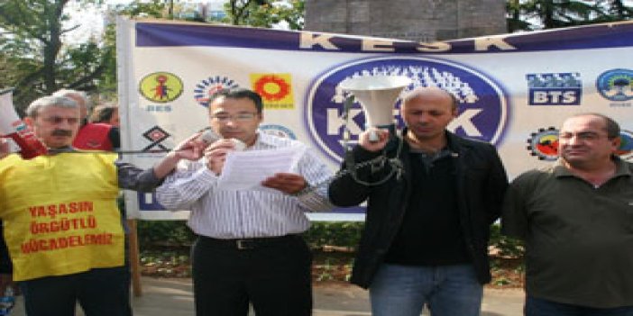 Kesk Trabzon Şubesi zamları protesto etti