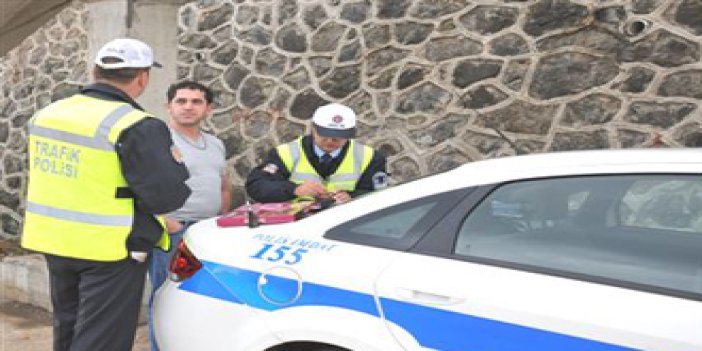 Trabzon'da hatalı sürücülere önce ceza sonra....