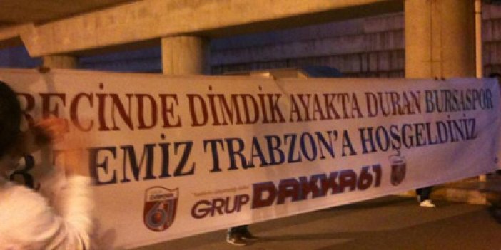 Trabzon'da Bursaspor'a karşılama