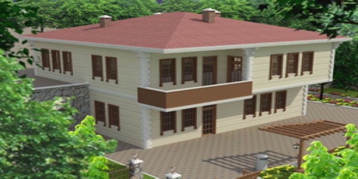 Trabzon'da Örnek köy evi projesi