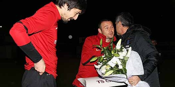 Trabzonspor oyuncuları Güneş'i unutmadı