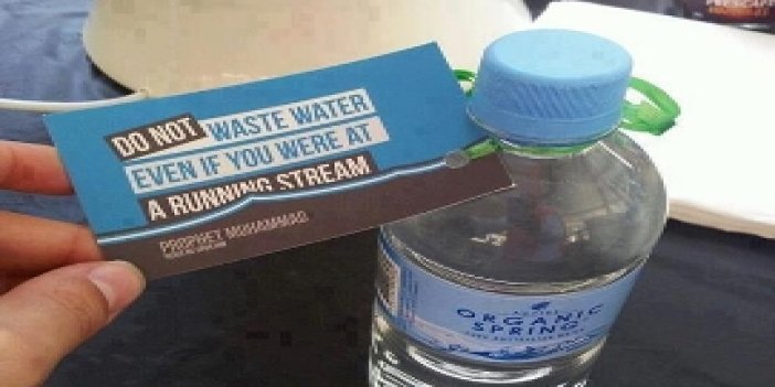 Hadisli su şişesi, Twitter'ı salladı!