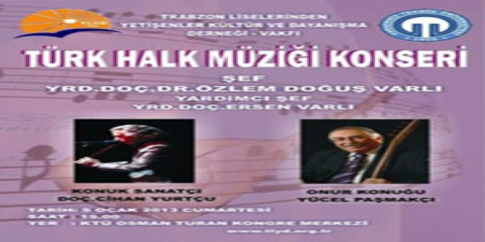Trabzon'da Türk Halk Müziği konseri
