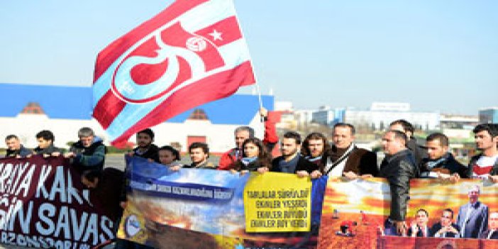 Trabzonspor taraftarı şikeyi protesto etti