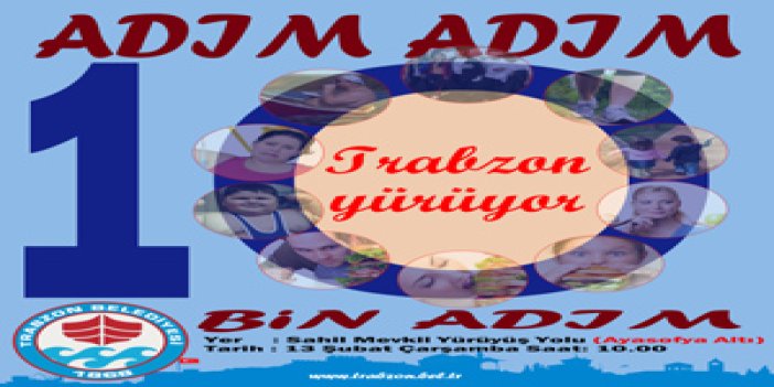 Trabzon'da Adım Adım 10 Bin Adım Projesi