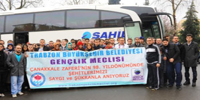 Trabzon'da 80 kişi Çanakkale'ye gitti