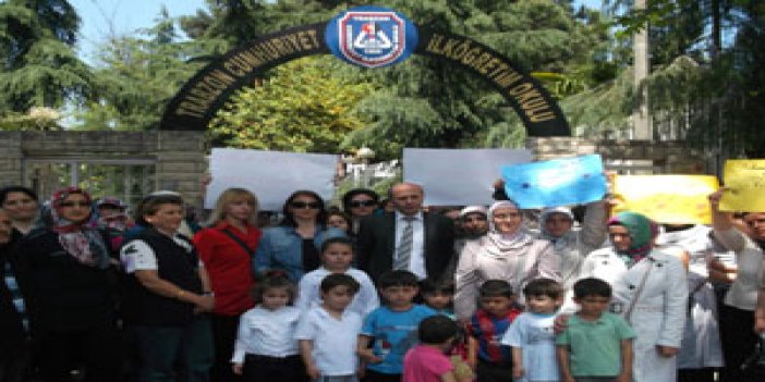 Trabzon'da ortaokul tepkisi