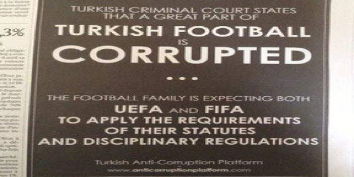 Türkiye'de futbol kirlenmiş