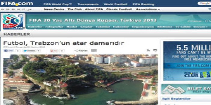 FIFA'nın manşeti Trabzon!”