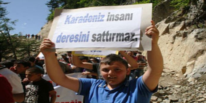Trabzon Çaykara'da HES eylemi