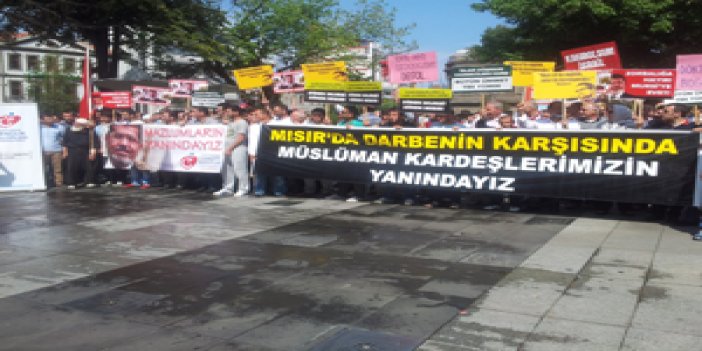 Trabzon'dan Mısır'a destek protestosu