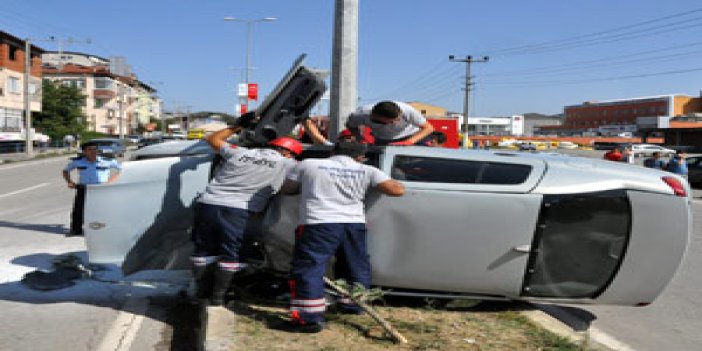 Zonguldak'ın Ereğli ilçesinde trafik kazası meydana geldi.