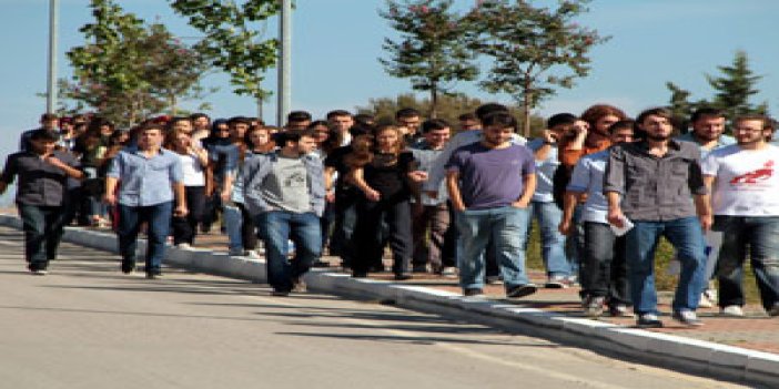 Samsun'da öğrenciler eylem düzenledi