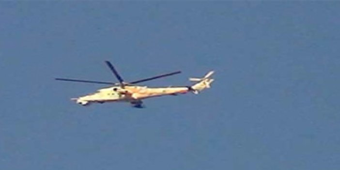 Suriye sınırında helikopter düştü!