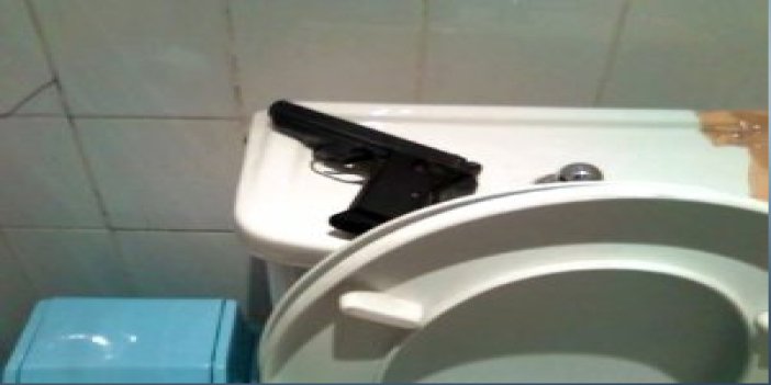Trabzon'da bir kişi silahını lavaboda unuttu
