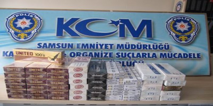 Samsun'da kaçak sigara oeprasyonu