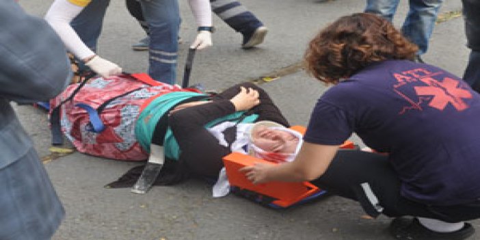 Trabzon'da hamile kadına araba çarptı