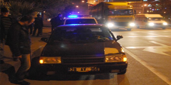 Giresun'da polis suçlu kovalaması