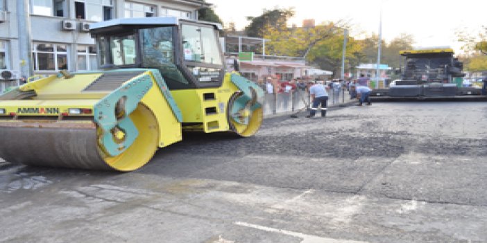 Trabzonspor Bulvarı asfaltlanıyor
