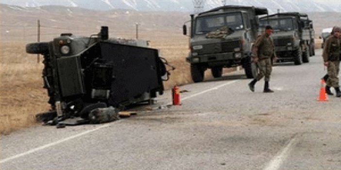 Askeri araç devrildi, 14 askerimiz yaralandı