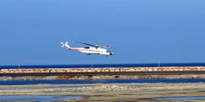 Erdoğan denize dolgu havaalanını inceledi